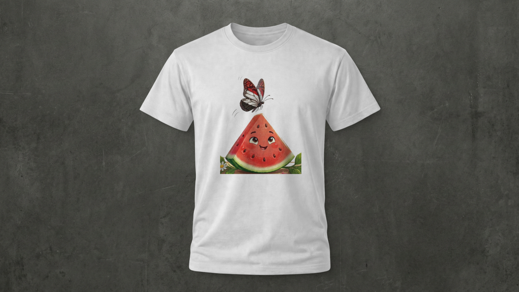 Cute Watermelon & Butterfly -100% Cotton
