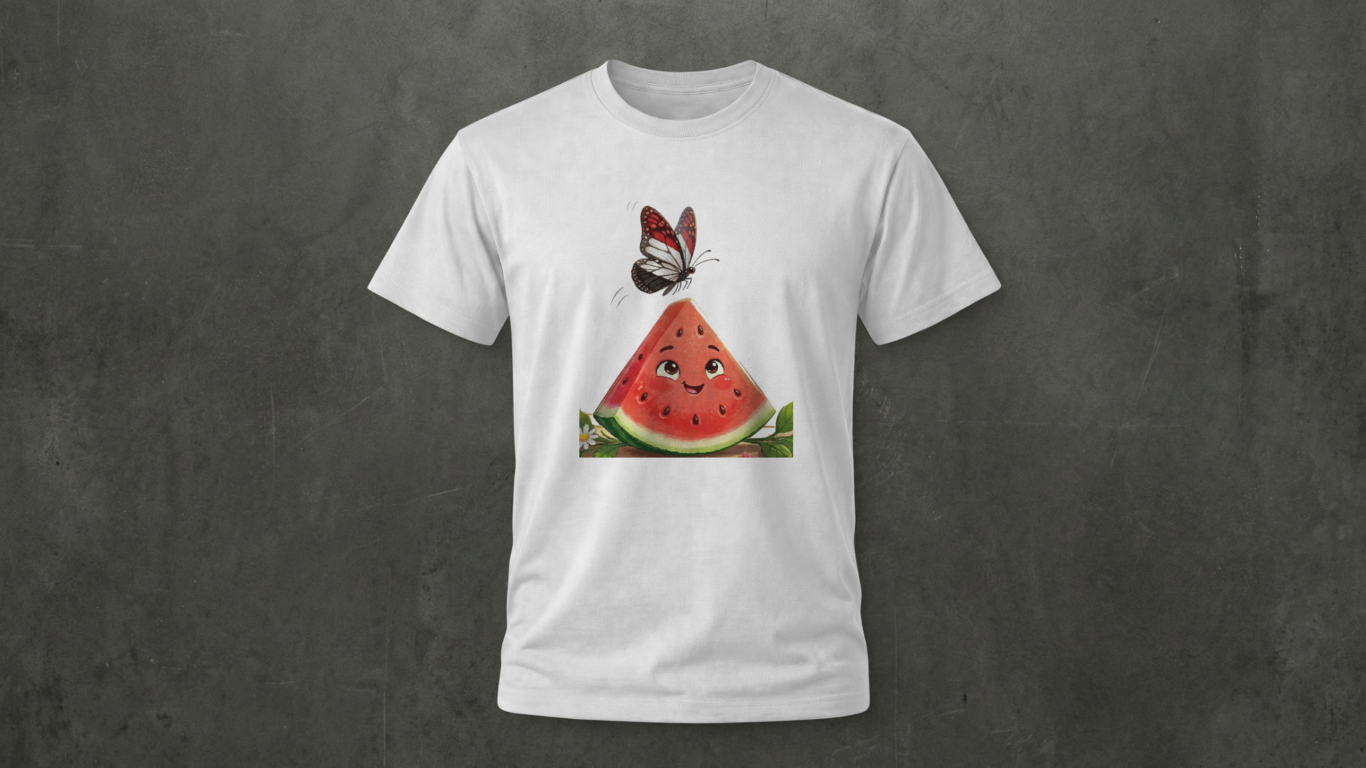 Cute Watermelon & Butterfly -100% Cotton