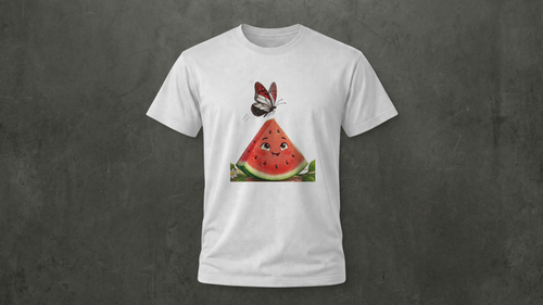 Cute Watermelon & Butterfly -100% Cotton