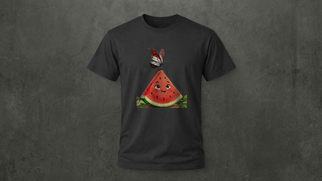 Cute Watermelon & Butterfly -100% Cotton