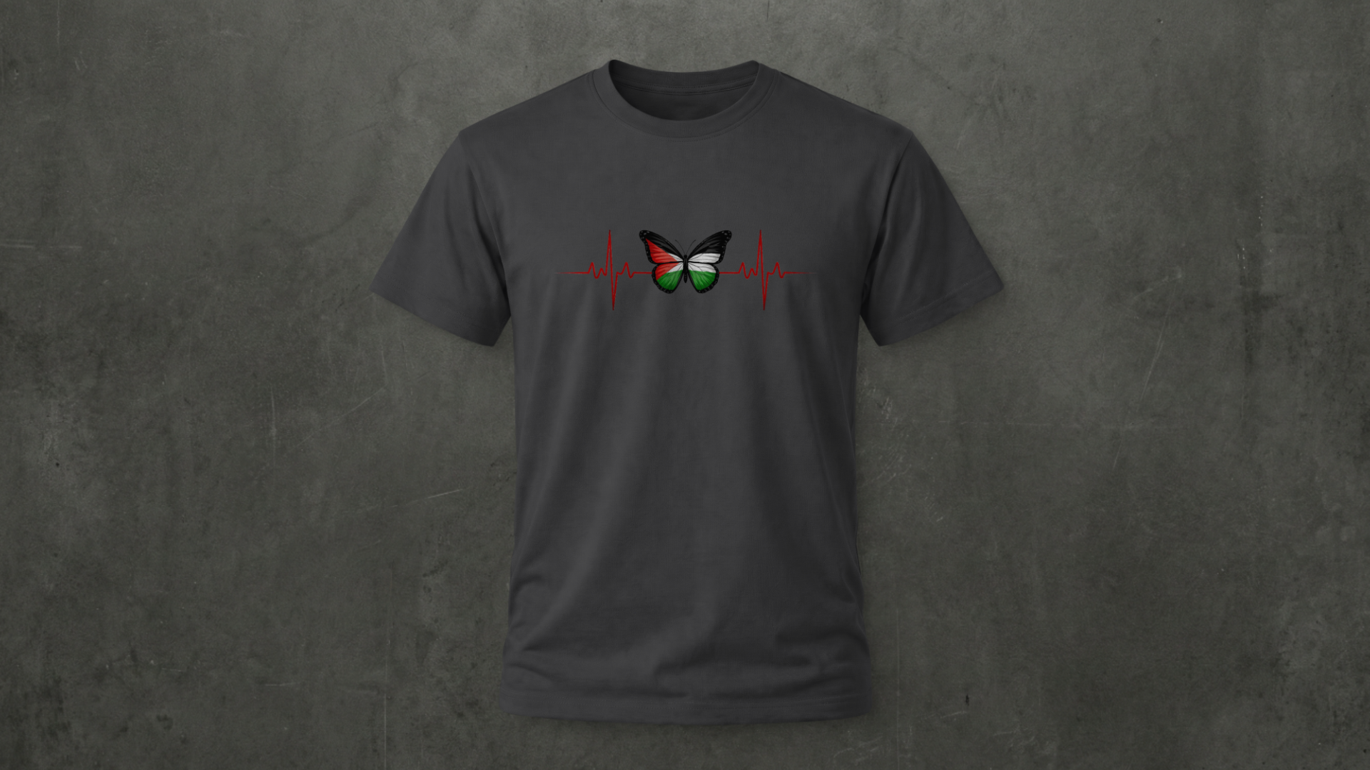 Heartbeat of Hope – Palestine Butterfly Tee