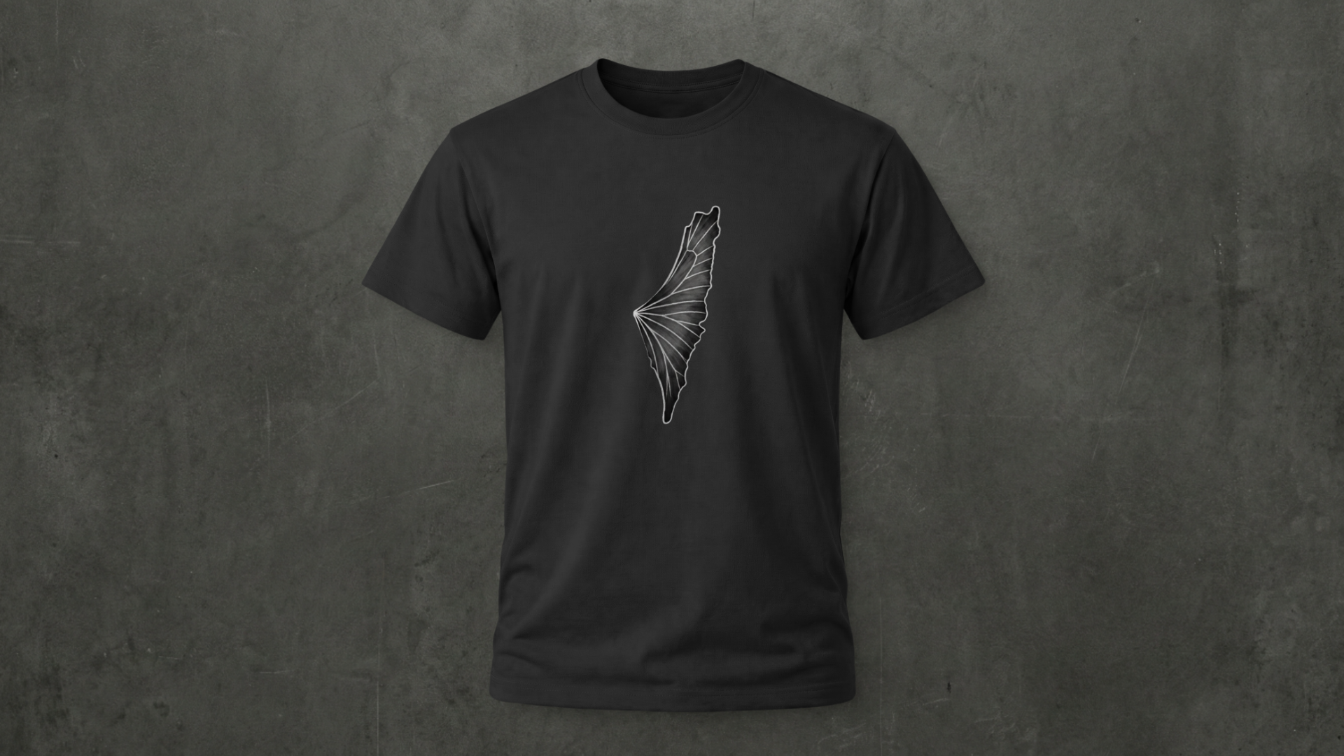 Palestine Map Wing Tee  – 100% Cotton