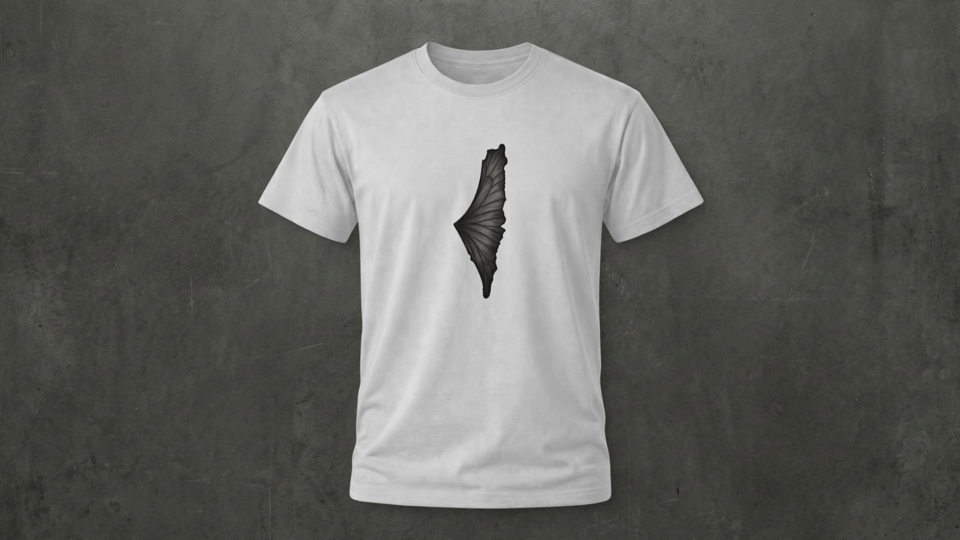 Palestine Map Wing Tee  – 100% Cotton