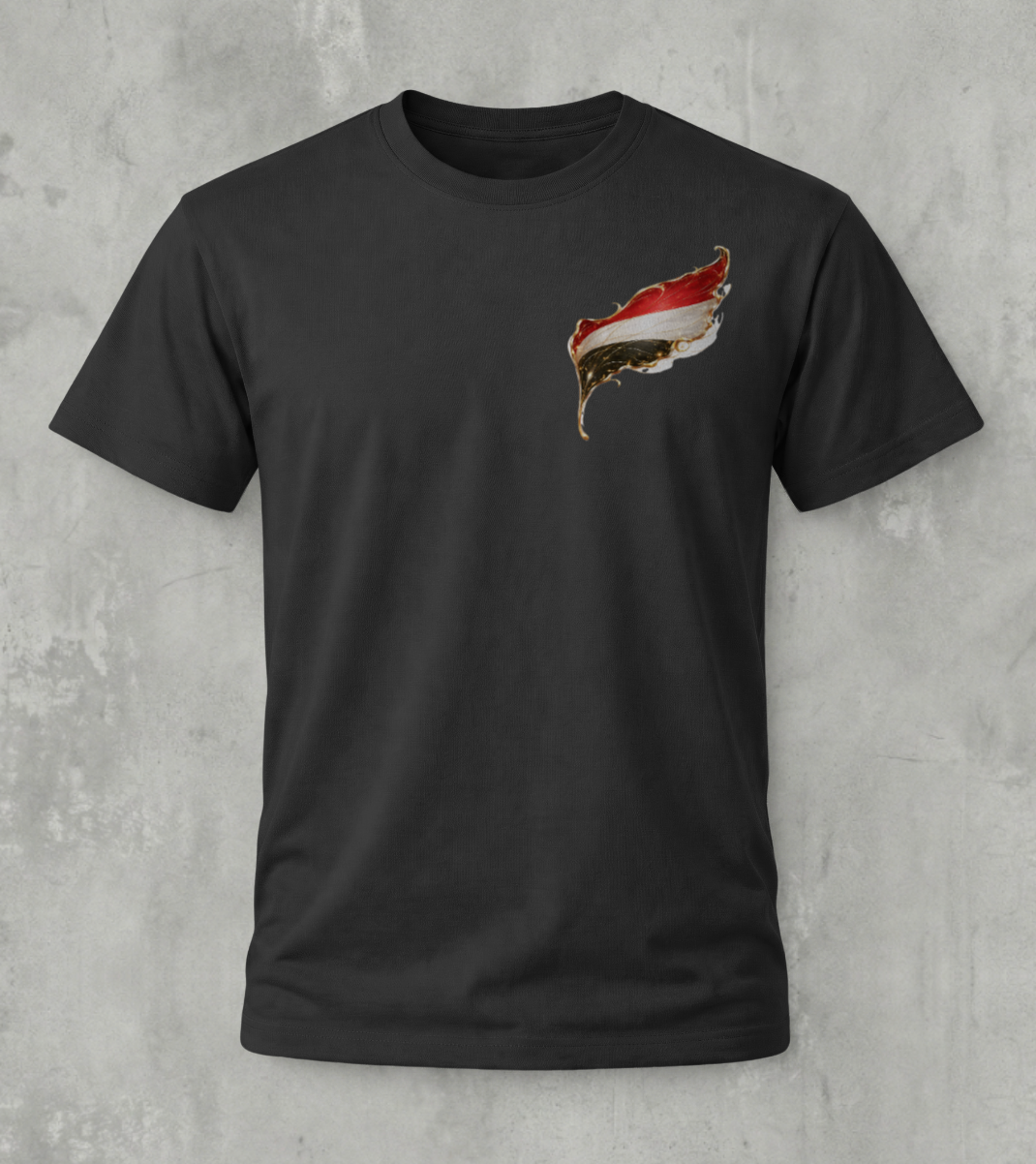 Yemen Flag Chest Wing Tee – 100% Cotton